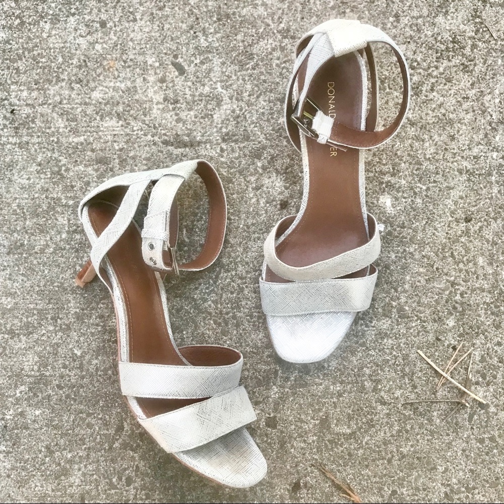 Donald J. Pliner Margi Metallic Kitten Heel Sandal